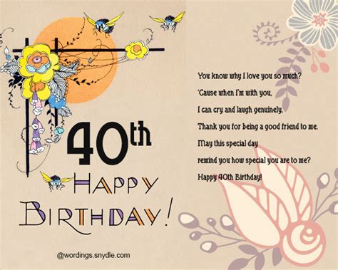 40th birthday wishes card|40th birthday message to friend.